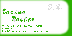 dorina mosler business card